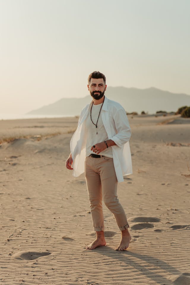 Men Casual White Shirt