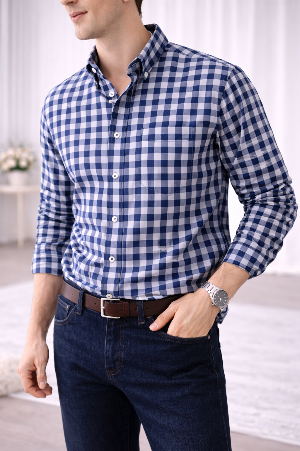 Men Checked Casual Shirt